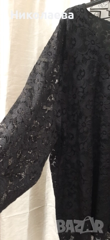 Макси Блуза от Мека Дантела в черно!Размери 60 и 62!, снимка 5 - Блузи с дълъг ръкав и пуловери - 52490694