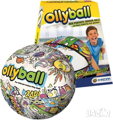 Детска/Бебешка Топка за Игра + Оцветяване HCM Ollyball за Игра на Закрито!, снимка 1 - Детски топки - 45984247