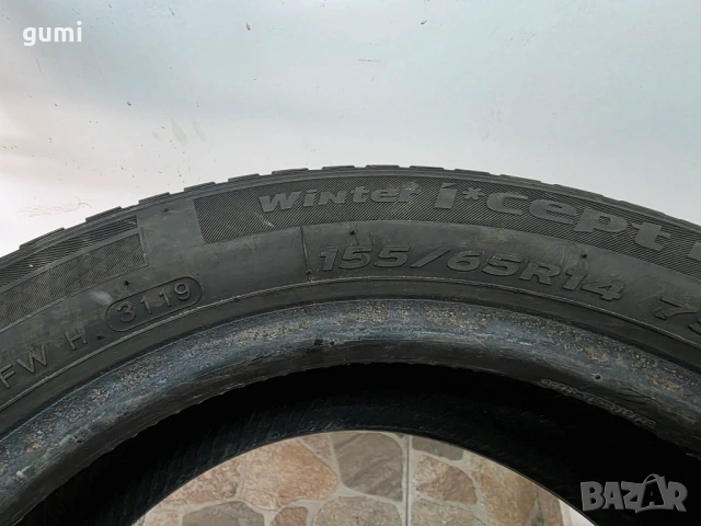 2бр зимни гуми 155/65/14 HANKOOK L05034 , снимка 4 - Гуми и джанти - 53628986