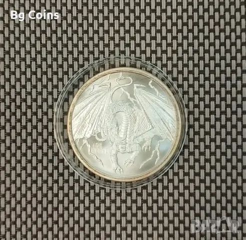 Сребро 1 OZ Динозавър , снимка 1 - Нумизматика и бонистика - 48436046