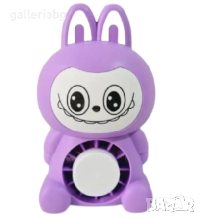 Мини вентилатор Labubu с USB и LED светлина – преносим вентилатор, снимка 2 - Електрически играчки - 51672622