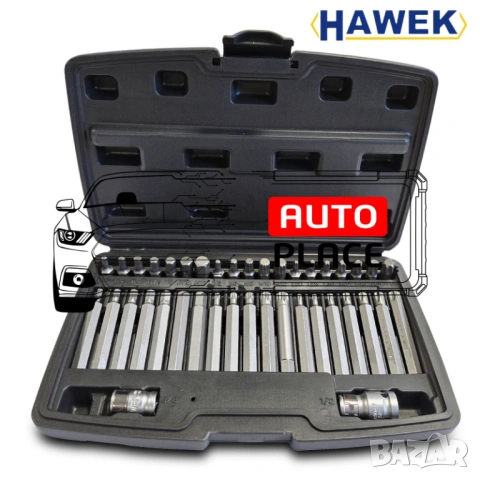 Комплект накрайници – Торкс 40 части HAWEK