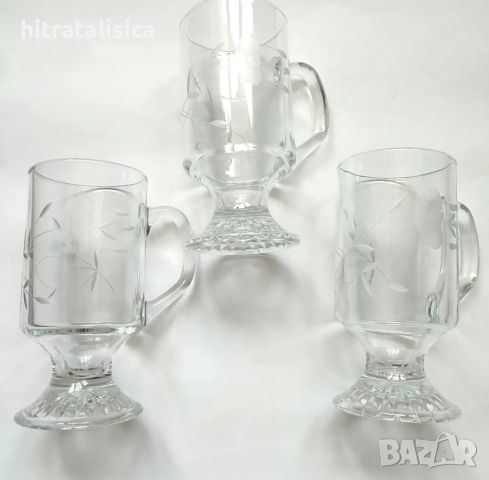 3бр стъклени чаши, снимка 3 - Чаши - 45697319