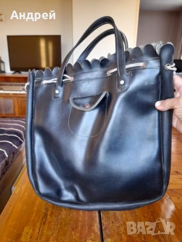 Стара пазарска кожена чанта, снимка 2 - Други ценни предмети - 52664704