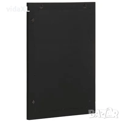 vidaXL Огледало за баня, черно, 50x70x2,5 см, инженерно дърво и месинг（SKU:4017679）, снимка 2 - Огледала - 49190329