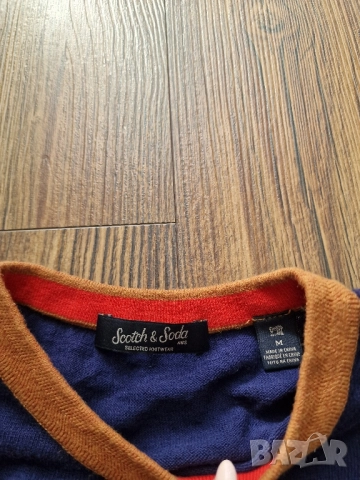 Страхотнен мъжки пуловер SCOTCH & SODA размер M , снимка 6 - Пуловери - 52487864