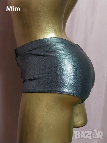 S Мъжки боксер в сребристо с цип , снимка 2 - Бельо - 53791205