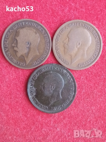 1/2 /халф/ пени- Великобритания., снимка 2 - Нумизматика и бонистика - 52912519