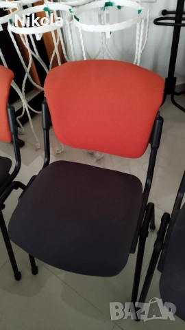 Стол - посетителски офис столове текстилна дамаска  4бр., снимка 7 - Столове за офис - 52108606