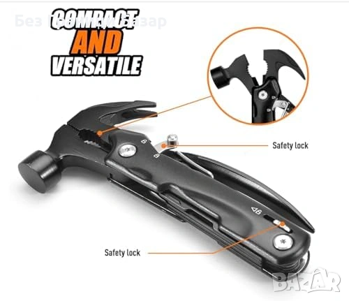 Нов Джобен мултитул 12 в 1 за къмпинг/ремонт, инокс, кания, калъф за колан, снимка 4 - Други стоки за дома - 53681818