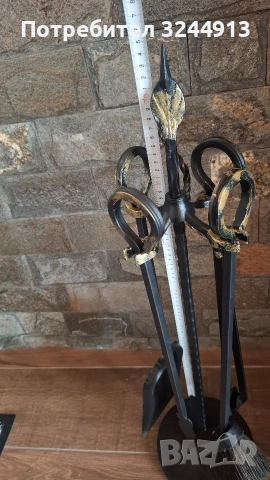 Красив комплект за камина от ковано желязо пет части , снимка 8 - Други стоки за дома - 53618576