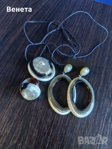 Комплекти от кост от рог-handmade, снимка 3 - Бижутерийни комплекти - 51837150