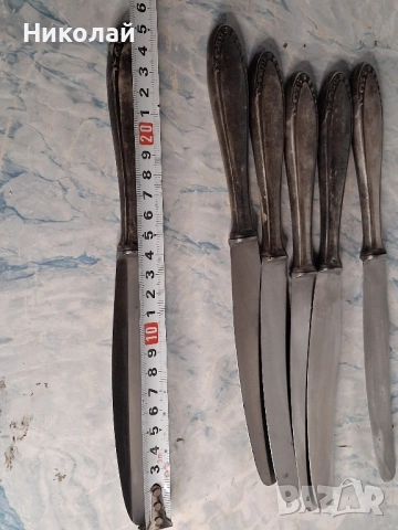 Стари Посребрено ножове за хранене Солинген Solingen, снимка 10 - Антикварни и старинни предмети - 52366704
