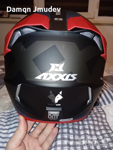 Мото каска Axxis Wolf DS Hydra 59-60, снимка 2 - Спортна екипировка - 53685384