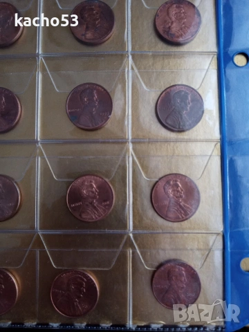 40 броя по 1 цент, САЩ, снимка 9 - Нумизматика и бонистика - 53724549