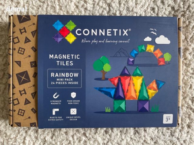 CONNETIX Rainbow Творчески комплект за деца 24 части, снимка 7 - Образователни игри - 46024846