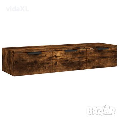 vidaXL Стенен шкаф, опушен дъб, 102x30x20 см, инженерно дърво, снимка 1