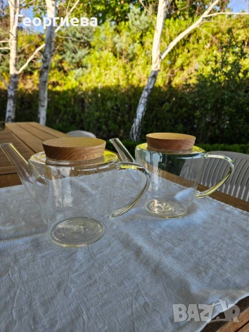 3 х Стъклени чайници, снимка 3 - Чаши - 50910291