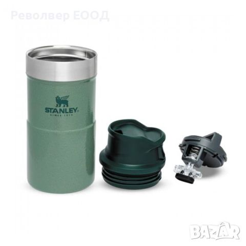 Термо чаша Stanley Classic Trigger Action - 0,250 мл, в цвят Hammertone Green, снимка 2 - Екипировка - 45321705