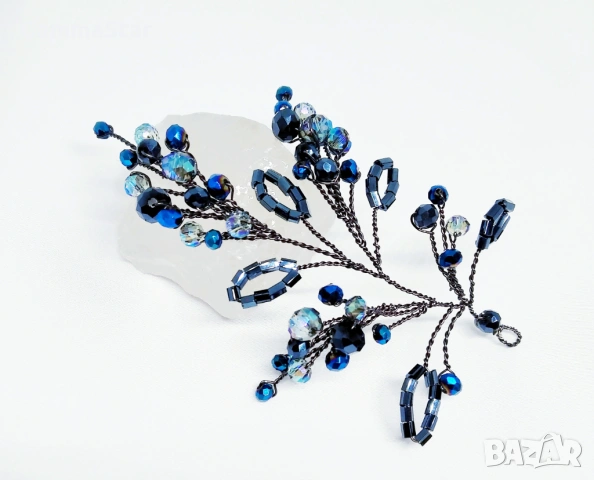 Украса за коса с кристали/ Бижута за коса за специални поводи