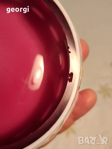 кристален пепелник с ваза Bohemia цветен рубинен кристал с позлата , снимка 13 - Антикварни и старинни предмети - 50855900