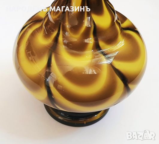 OPALINE - FLORENCE – Италианска висока ваза или кана от цветно стъкло, снимка 10 - Други ценни предмети - 45810430