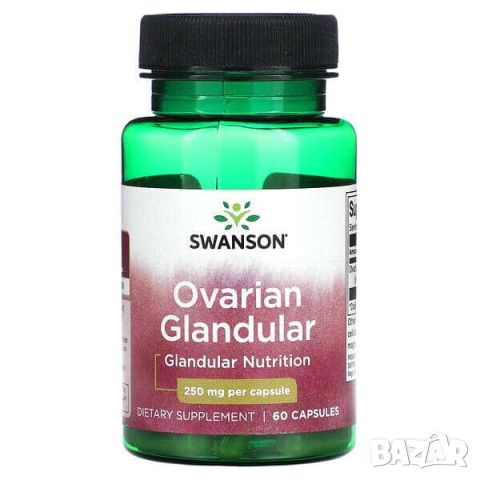 Swanson Сурови жлези от яйчник, 250 mg, 60 капсули