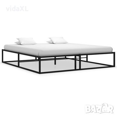vidaXL Рамка за легло, черна, метал, 180x200 cм(SKU:284683