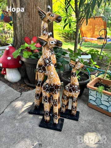 Жираф от дърво, снимка 3 - Декорация за дома - 46361407