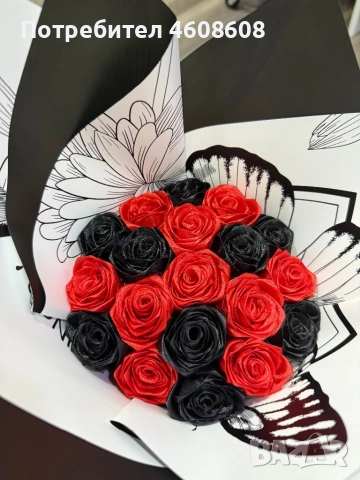 Букет от 19 сатенени рози