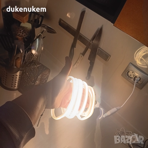 LED лента COB 3 м, 360 LED/м, 220V, IP65 водоустойчива, топла светлина, снимка 12 - Лед осветление - 52638213