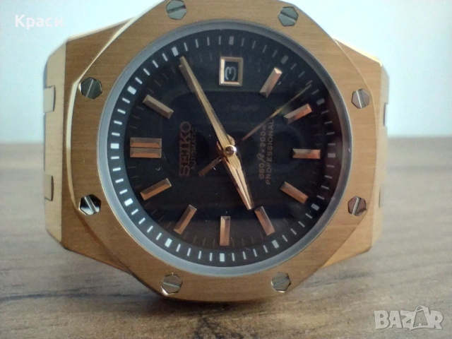 Seiko Mod  - Royal Oak Rose gold - 41 mm., снимка 3 - Мъжки - 54101027