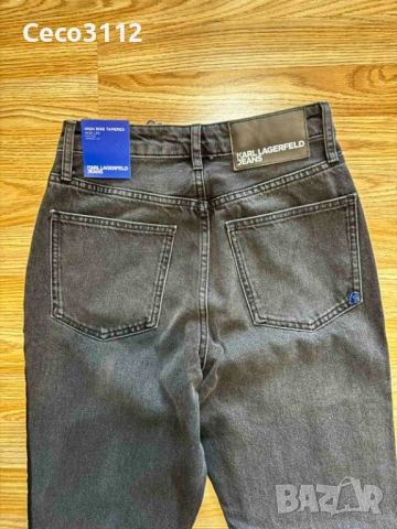 Дамски дънки KARL LAGERFELD JEANS – висока талия, с лого, снимка 5 - Дънки - 53095827