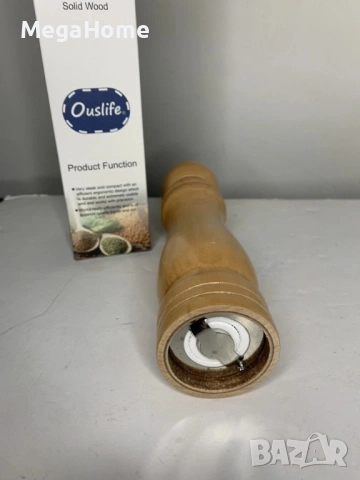 Ръчна Дървена мелничка за пипер и други подправки, снимка 6 - Аксесоари за кухня - 53492233