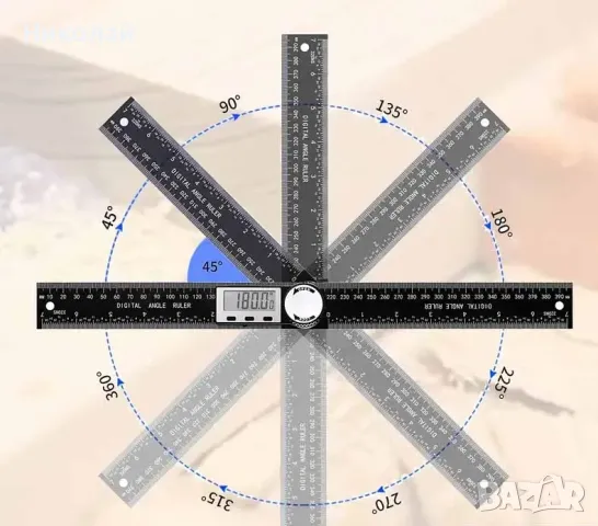 Дигитален електронен ъгломер до 360 * 400 мм , ъгломер за дърведелство строителство прав ъгъл, снимка 4 - Други инструменти - 47215360