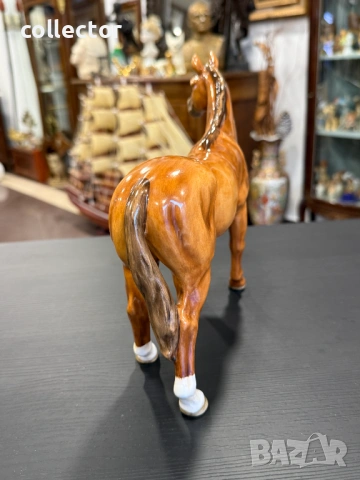 Стар порцеланова фигура на кон от Max Roesler. №7900, снимка 8 - Колекции - 53663254