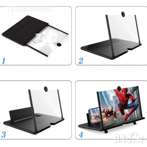 3D Увеличителен екран за смартфон с 5x мащабиране, снимка 11 - Резервни части за телефони - 53778711