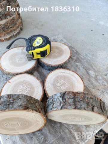 Дървени шайби от бор , снимка 2 - Декорация за дома - 53616476