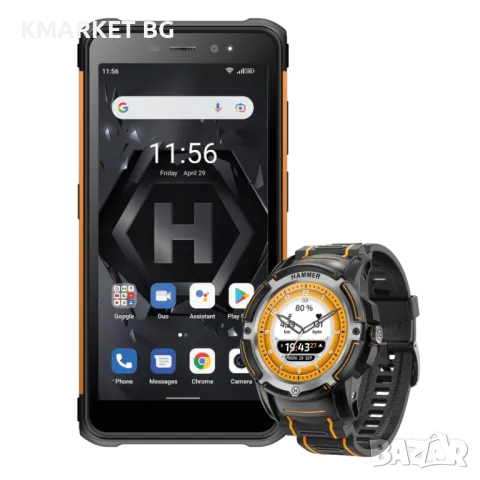 myPhone Hammer Iron 4 Смартфон + Hammer Smartwatch Plus Смарт Часовник, снимка 1 - Други - 47589450