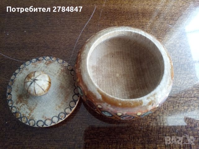Дървена солничка от социализма , снимка 2 - Антикварни и старинни предмети - 46342725