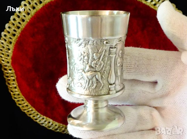Чаша от калай с Ловец и Оръжейник. , снимка 12 - Антикварни и старинни предмети - 45912771