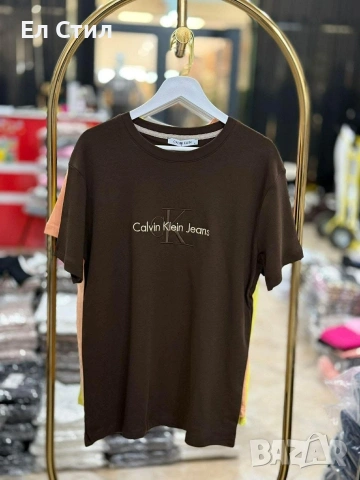 🤍Тениска "СК " Памук Бродирано лого Кафяво С/М М/Л 19€