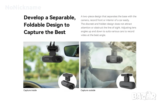 DDPAI Mola N3 Pro GPS Dash Camera 2.5K Видеорегистратор за кола с предна и задна камера, снимка 15 - Аксесоари и консумативи - 50457816