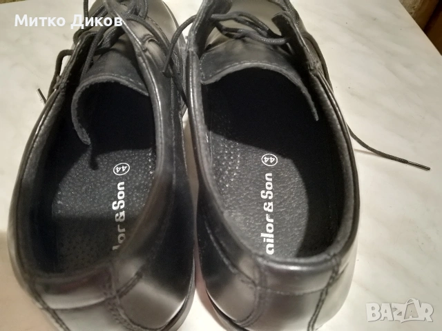 Tailor and son маркови обувки телешки бокс естествена кожа нови #44 стелка 29 см, снимка 3 - Официални обувки - 53649316