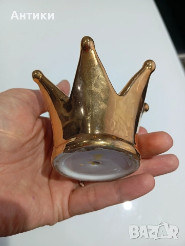 Порцеланова корона стара декорация, снимка 9 - Статуетки - 52493349