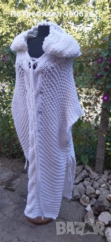 ръчно изплетено пончо , снимка 4 - Други - 51855352