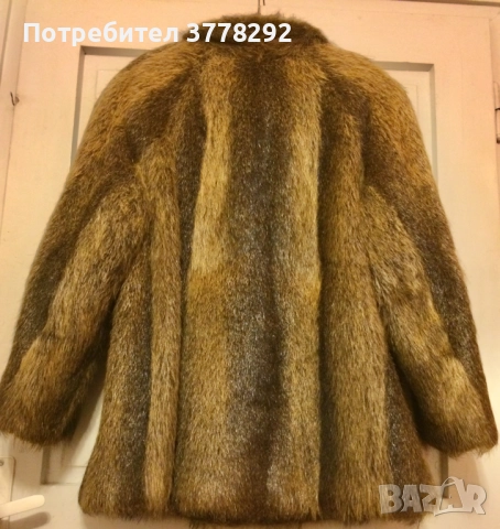 Палто Кожено от естествен косъм-нутрия, цели кожи, плътно ушити, без друг свързващ материал, снимка 2 - Палта, манта - 51997281