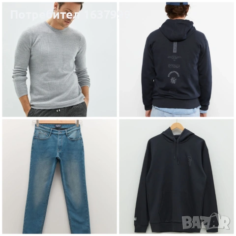 Мъжки суичър, дънки и пуловер LC Waikiki - размер М