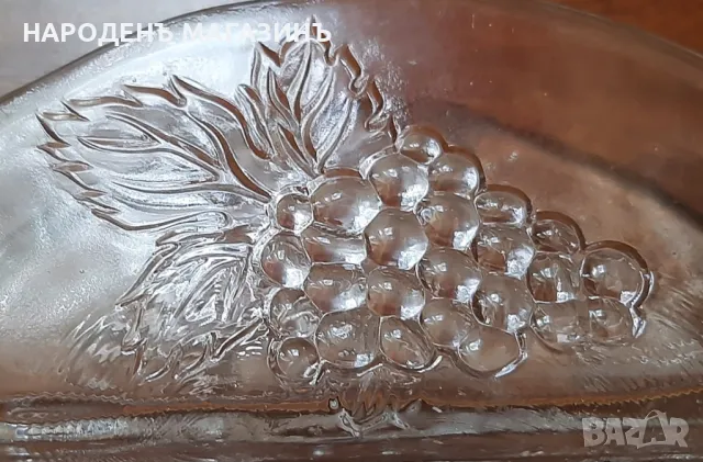 Голям стъклен салфетник салфетки маса сервиз , снимка 4 - Други ценни предмети - 50113081