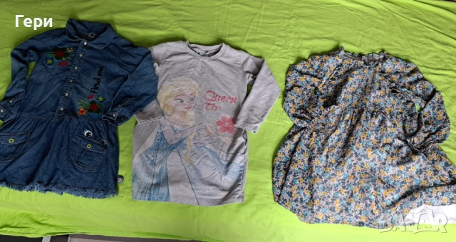 Рокли с дълъг ръкав р-р 116 всичко за 10 лв., снимка 2 - Детски рокли и поли - 52292258
